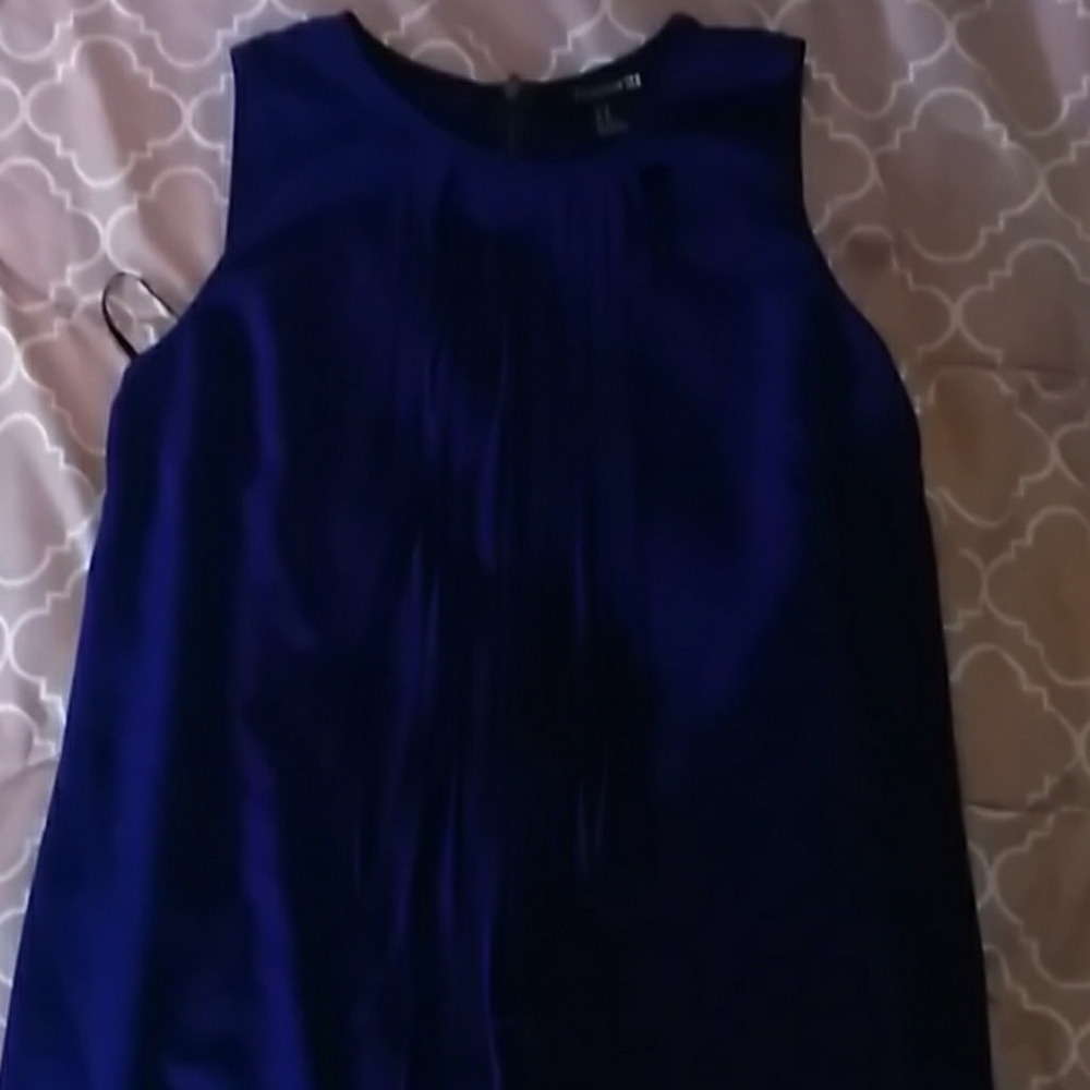 Blue sleeveless dress